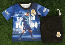 25/26 Real Madrid Ronaldo Commemorative Edition Kids Soccer Jersey+Shorts