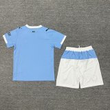 25/26 Man City Home Kids Soccer Jersey+Shorts