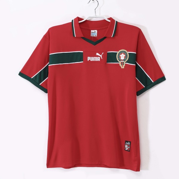 1998 Morocco Red Adult Retro Soccer Jersey