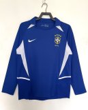 2002 Brazil Away Adult Retro LS Soccer Jersey