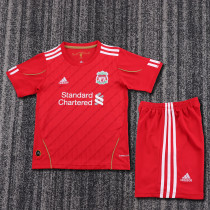 2010-2011 Liverpool Home Kids Retro Soccer Jersey+Shorts