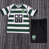 2001-2003 Sporting CP Home Kids Retro Soccer Jersey+Shorts