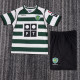 2001-2003 Sporting CP Home Kids Retro Soccer Jersey+Shorts