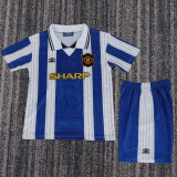 1994-1996 Man United Third Kids Retro Soccer Jersey+Shorts
