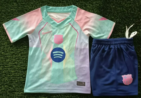 25/26 Barcelona Kids Training Jersey+Shorts Suit