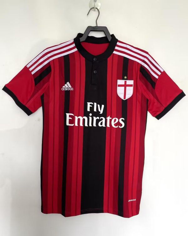 2014-2015 AC Milan Home Adult Retro Soccer Jersey