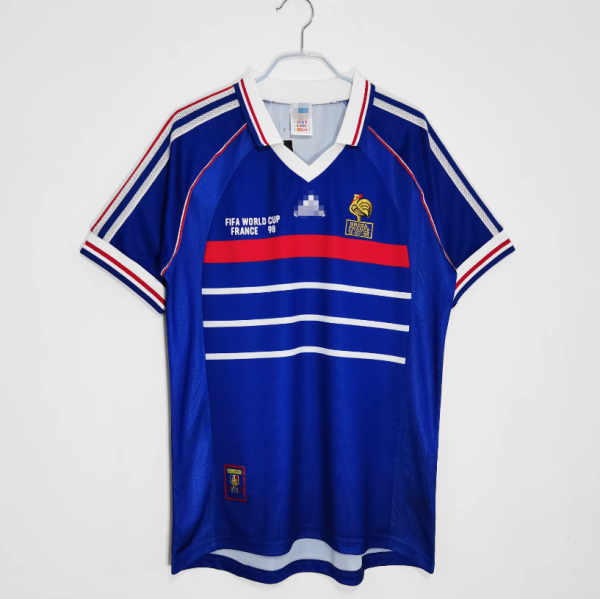 1998 France Home Adult Retro Soccer Jersey