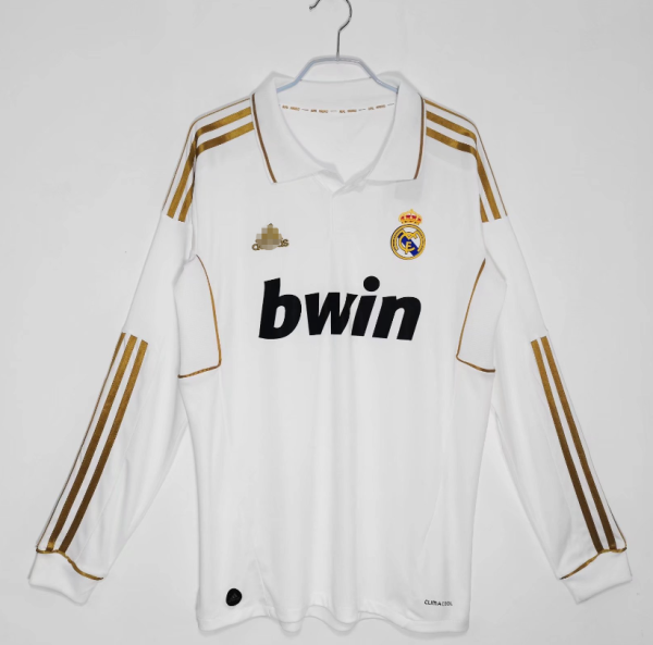 2011-2012 Real Madrid Home Adult Retro LS Soccer Jersey