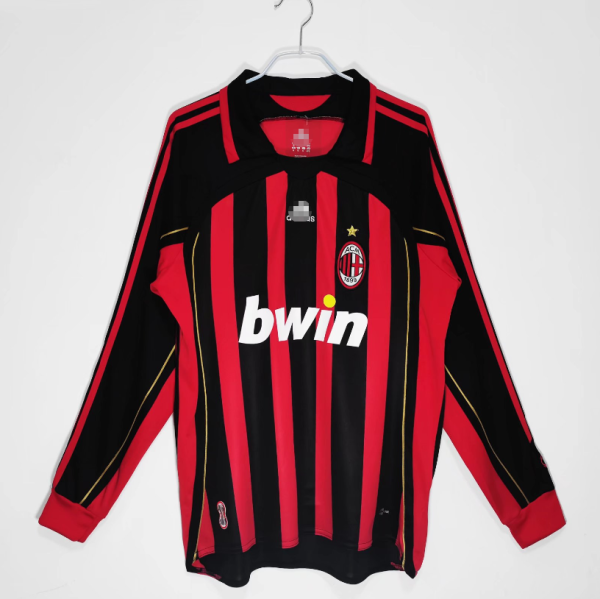 2006-2007 AC Milan Home Adult Retro LS Soccer Jersey