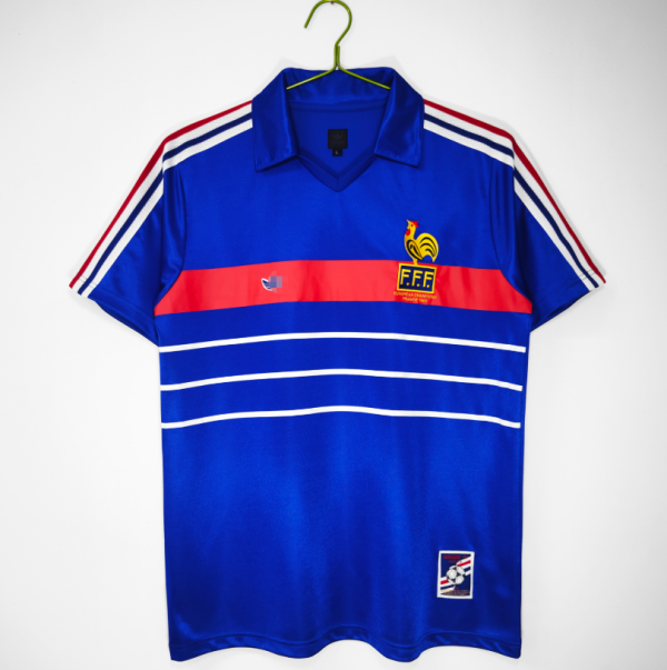 1984 France Home Adult Retro Soccer Jersey