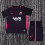 2016-2017 Barcelona Away Kids Retro Soccer Jersey+Shorts