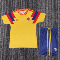 1990 Columbia Home Kids Retro Soccer Jersey+Shorts