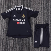 2004-2005 Real Madrid Away Kids Retro Soccer Jersey+Shorts