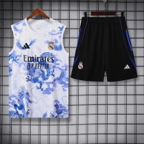 25/26 Real Madrid Adult Sleeveless Jersey+Shorts Suit