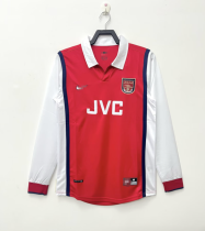 1998-1999 Arsenal Home Adult Retro LS Soccer Jersey