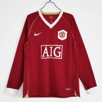 2006-2007 Man United Home Adult Retro LS Soccer Jersey
