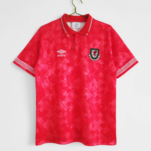 1990-1992 Wales Home Adult Retro Soccer Jersey