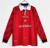1996-1997 Man United Home Adult Retro LS Soccer Jersey