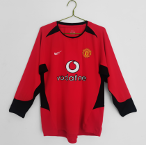 2002-2004 Man United Home Adult Retro LS Soccer Jersey