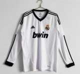 2012-2013 Real Madrid Home Adult Retro LS Soccer Jersey