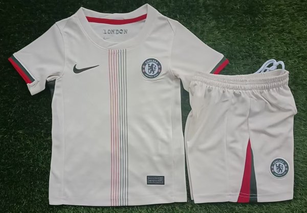 25/26 Chelsea Away Kids Soccer Jersey+Shorts