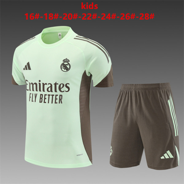 25/26 Real Madrid Kids Training Jersey+Shorts Suit
