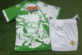 25/26 Real Betis Cartoon Version Kids Soccer Jersey+Shorts