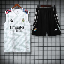 25/26 Real Madrid Adult Sleeveless Jersey+Shorts Suit