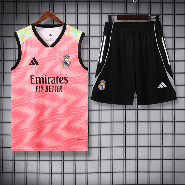 25/26 Real Madrid Adult Sleeveless Jersey+Shorts Suit
