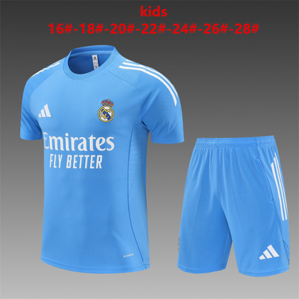 25/26 Real Madrid Kids Training Jersey+Shorts Suit