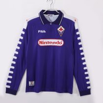 1998 ACF Fiorentina Home Adult Retro LS Soccer Jersey