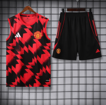 25/26 Man United Adult Sleeveless Jersey+Shorts Suit