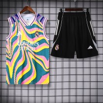 25/26 Real Madrid Adult Sleeveless Jersey+Shorts Suit
