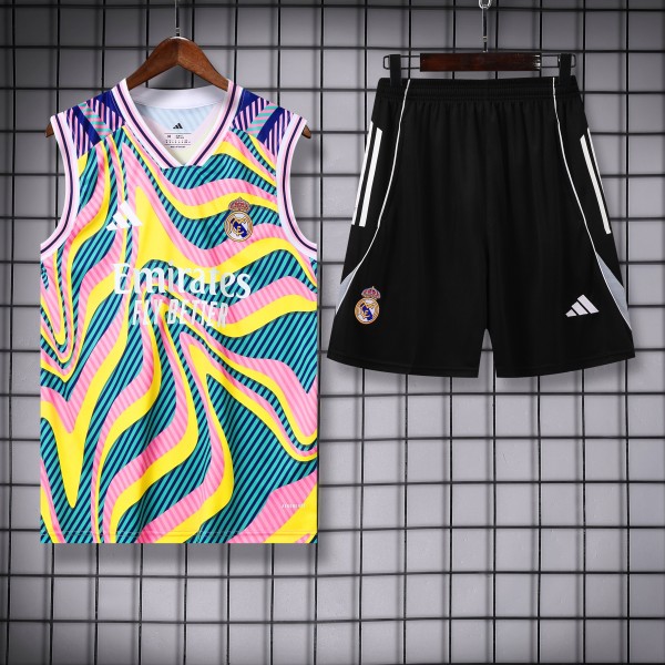 25/26 Real Madrid Adult Sleeveless Jersey+Shorts Suit