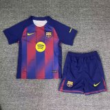 25/26 Barcelona Home Kids Soccer Jersey+Shorts