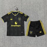 25/26 Man United Third Kids Soccer Jersey+Shorts