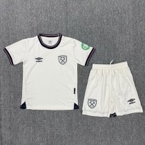 25/26 West Ham United Away Kids Soccer Jersey+Shorts
