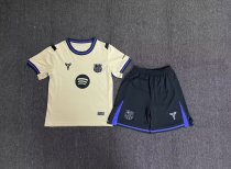 25/26 Barcelona Away Kids Soccer Jersey+Shorts