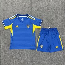 25/26 Leeds United Away Kids Soccer Jersey+Shorts