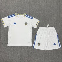 25/26 Leeds United Home Kids Soccer Jersey+Shorts
