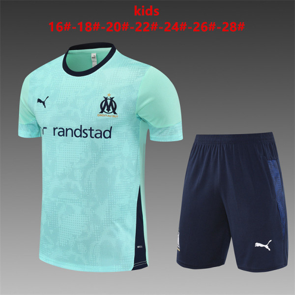 25/26 Olympique de Marseille Kids Training Jersey+Shorts Suit