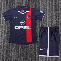 2001-2002 PSG Home Kids Retro Soccer Jersey+Shorts