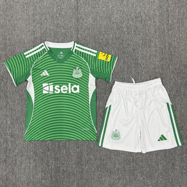25/26 Newcastle Away Kids Soccer Jersey+Shorts