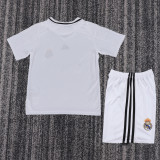 2008-2009 Real Madrid Home Kids Retro Soccer Jersey+Shorts