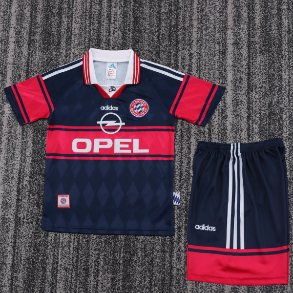 1997-1999 Bayern Munich Home Kids Retro Soccer Jersey+Shorts
