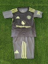 25/26 Man United Kids GK Soccer Jersey+Shorts