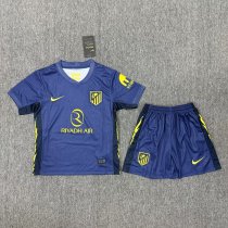 25/26 Atletico Madrid Away Kids Soccer Jersey+Shorts