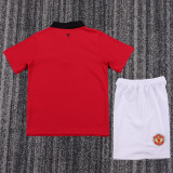 2013-2014 Man United Home Kids Retro Soccer Jersey+Shorts