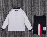 1998 England Home Kids Retro LS Soccer Jersey+Shorts