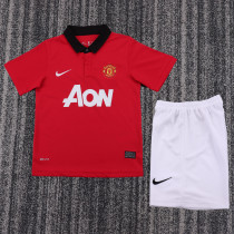 2013-2014 Man United Home Kids Retro Soccer Jersey+Shorts